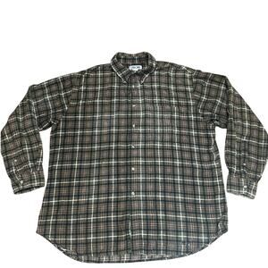 Vintage Cherokee flannel shirt in a soft corderouy plaid long sleeves  Mens XL